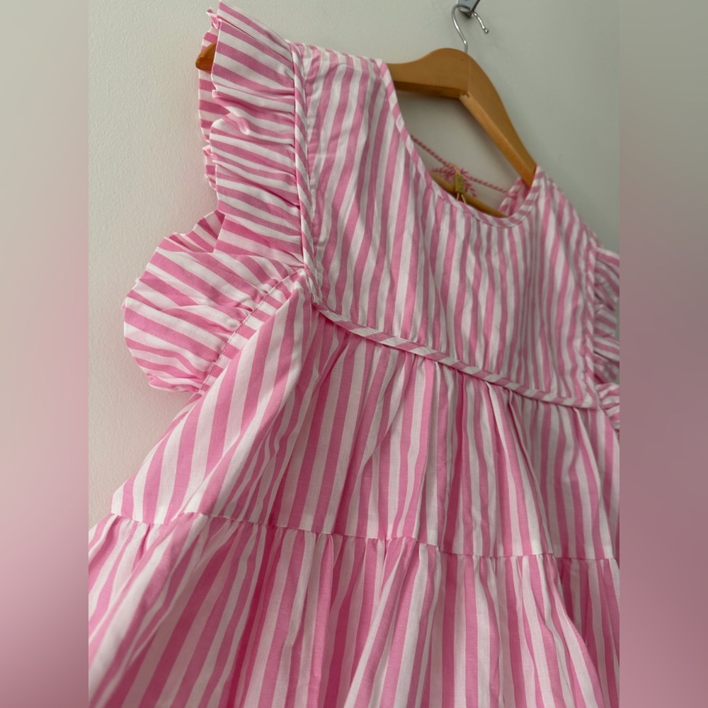 NEW Mille Chelsea Top in Bubblegum Stripe Pink White Tassel, XS - Picture 7 of 15